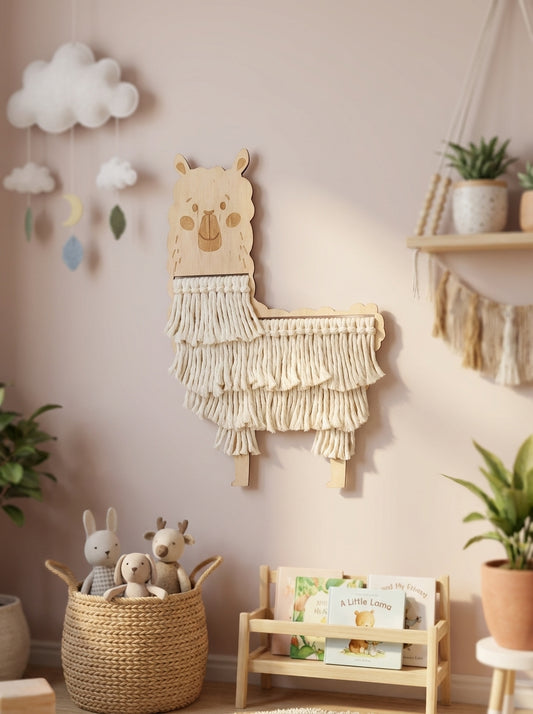 Dřevěný výřez Lama - 30 cm