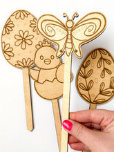 Načíst obrázek do prohlížeče Galerie, Dřevěné zápichy k domalování - JARO