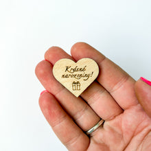 Načíst obrázek do prohlížeče Galerie, Dřevěné srdce s nápisem 3 cm - ČESKÉ NÁPISY