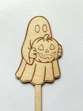 Načíst obrázek do prohlížeče Galerie, Dřevěné zápichy k domalování - HALLOWEEN