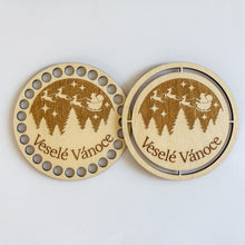 Načíst obrázek do prohlížeče Galerie, Dřevěný podtácek - VÁNOČNÍ MOTIVY