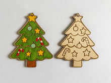 Načíst obrázek do prohlížeče Galerie, Dřevěné ozdoby k domalování - VÁNOCE