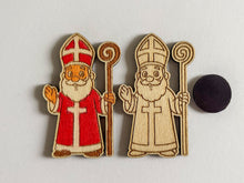 Načíst obrázek do prohlížeče Galerie, Dřevěné výřezy k vytvoření magnetek - MIKULÁŠ