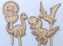 Načíst obrázek do prohlížeče Galerie, Dřevěné zápichy k domalování - DINOSAURUS