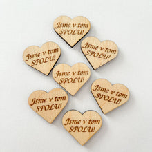 Načíst obrázek do prohlížeče Galerie, Dřevěné srdce s nápisem 3 cm - ČESKÉ NÁPISY