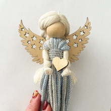 Načíst obrázek do prohlížeče Galerie, Dřevěná andělská křídla - hvězdičky