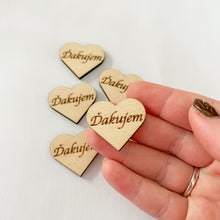 Načíst obrázek do prohlížeče Galerie, Dřevěné srdce s nápisem 3 cm - SLOVENSKÉ NÁPISY