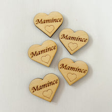 Načíst obrázek do prohlížeče Galerie, Dřevěné srdce s nápisem 3 cm - ČESKÉ NÁPISY