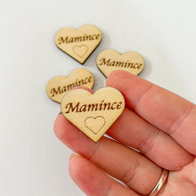 Načíst obrázek do prohlížeče Galerie, Dřevěné srdce s nápisem 3 cm - ČESKÉ NÁPISY