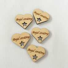 Načíst obrázek do prohlížeče Galerie, Dřevěné srdce s nápisem 3 cm - SLOVENSKÉ NÁPISY