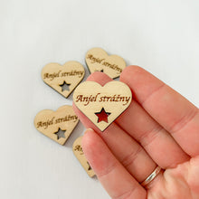 Načíst obrázek do prohlížeče Galerie, Dřevěné srdce s nápisem 3 cm - SLOVENSKÉ NÁPISY