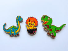 Načíst obrázek do prohlížeče Galerie, Dřevěné výřezy k vytvoření magnetek - DINOSAURUS