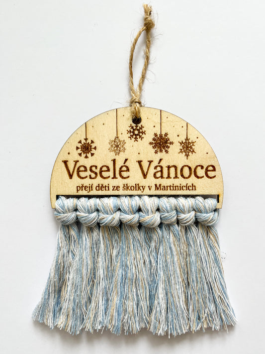 Dřevěná ozdoba na stromeček