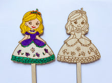 Načíst obrázek do prohlížeče Galerie, Dřevěné zápichy k domalování - KOUZELNÝ SVĚT