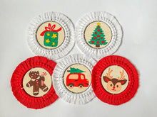 Načíst obrázek do prohlížeče Galerie, Dětské vánoční ozdoby k domalování (a dotvoření jako podtácek)