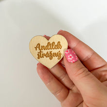 Načíst obrázek do prohlížeče Galerie, DOPRODEJ - Dřevěné srdce s nápisem 4 cm