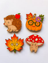 Načíst obrázek do prohlížeče Galerie, Dřevěné výřezy k vytvoření magnetek - PODZIM