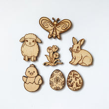 Načíst obrázek do prohlížeče Galerie, Dřevěné velikonoční ozdoby