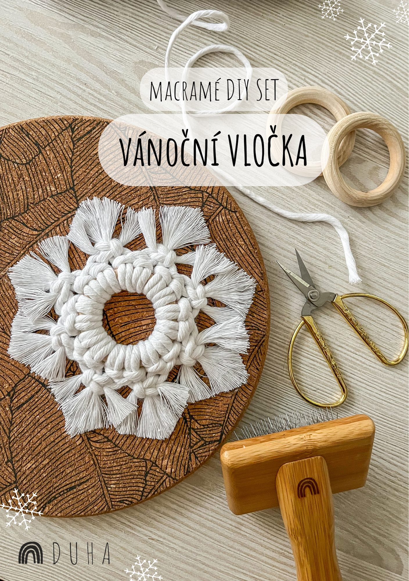 Návod na Macramé vločku - PDF na e-mail