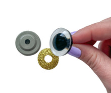 Načíst obrázek do prohlížeče Galerie, Třpytivé oči s pojistkou 25 mm (Macramé sova)
