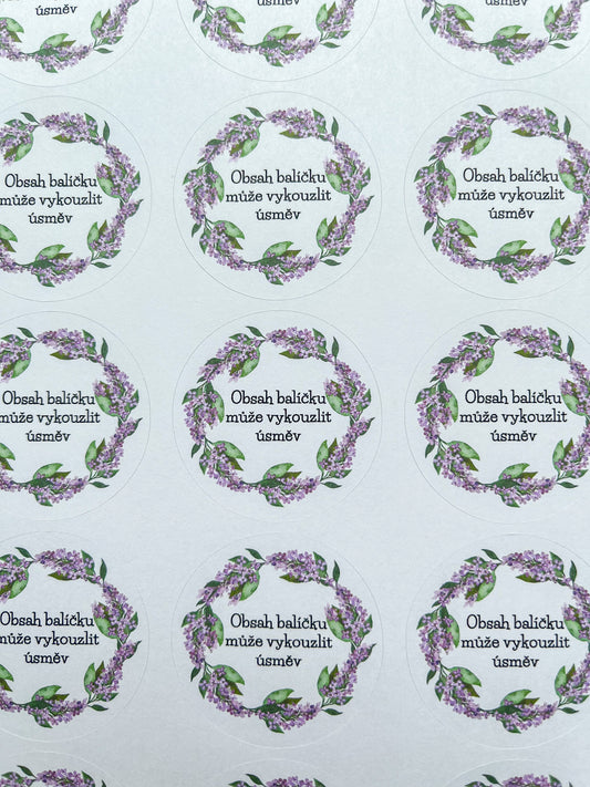 Samolepky-FIALOVÁ kolekce (šeřík)