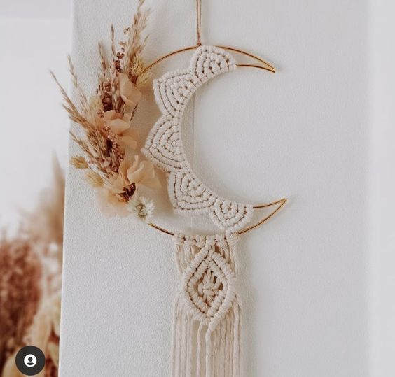 Inspirace ke tvoření: Macramé měsíc