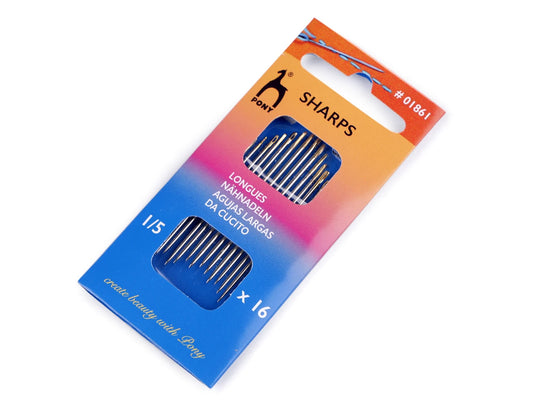 Jehly PONY šicí - zlatá ucha (16 ks)