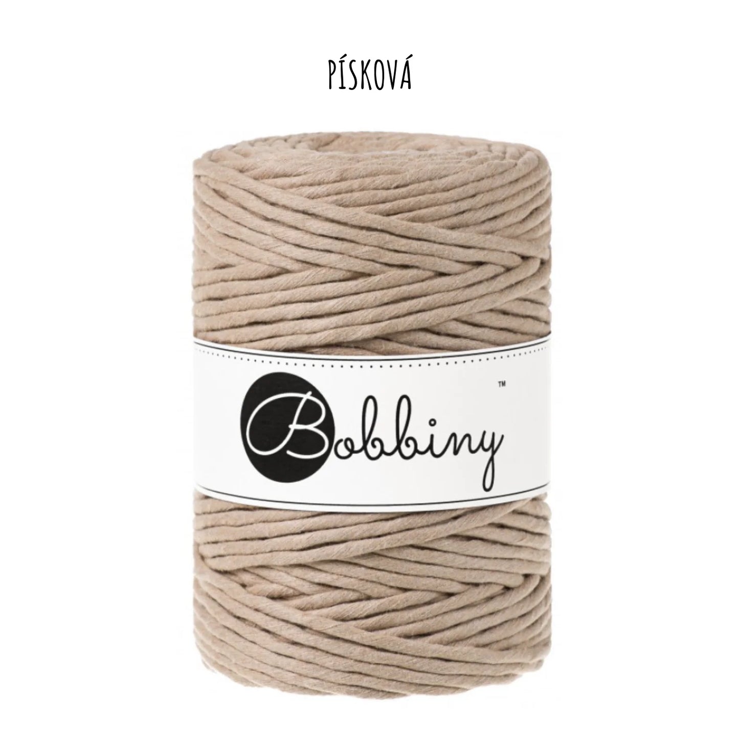 Návin 10/20 m - Bobbiny Macramé XXL 5 mm regular (rozčesatelná)