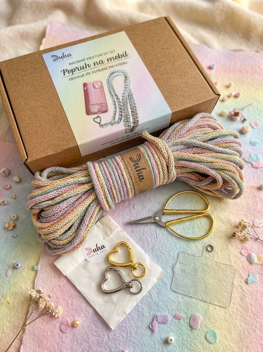 Kreativní sada - Macramé popruh na mobil