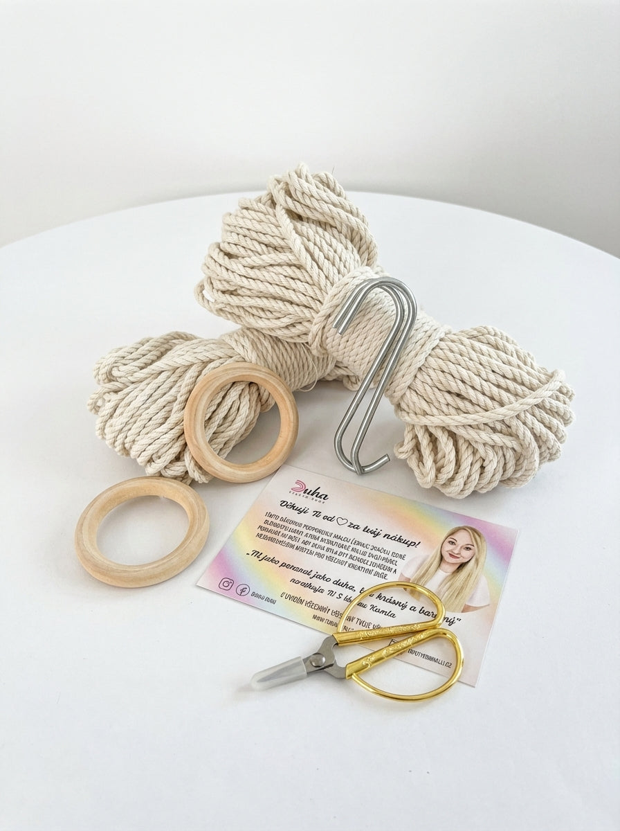 Kreativní sada - Macramé závěs na květiny