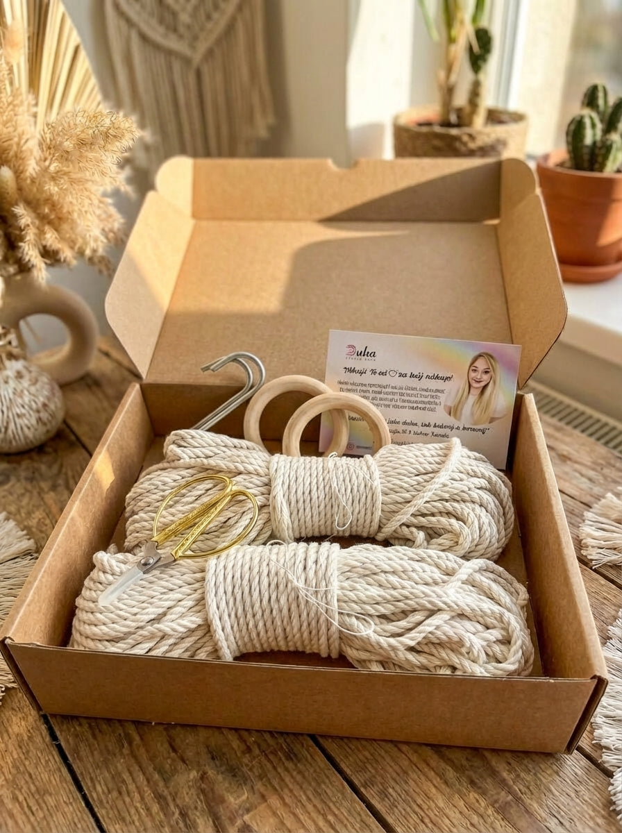 Kreativní sada - Macramé závěs na květiny