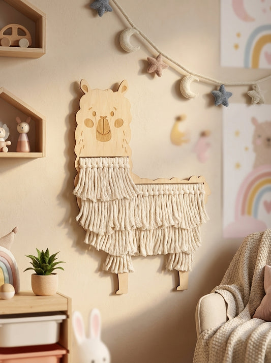 Dřevěný výřez Lama - 30 cm