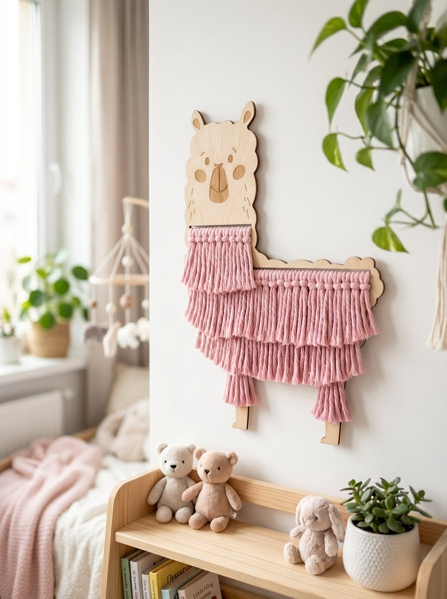 Dřevěný výřez Lama - 30 cm