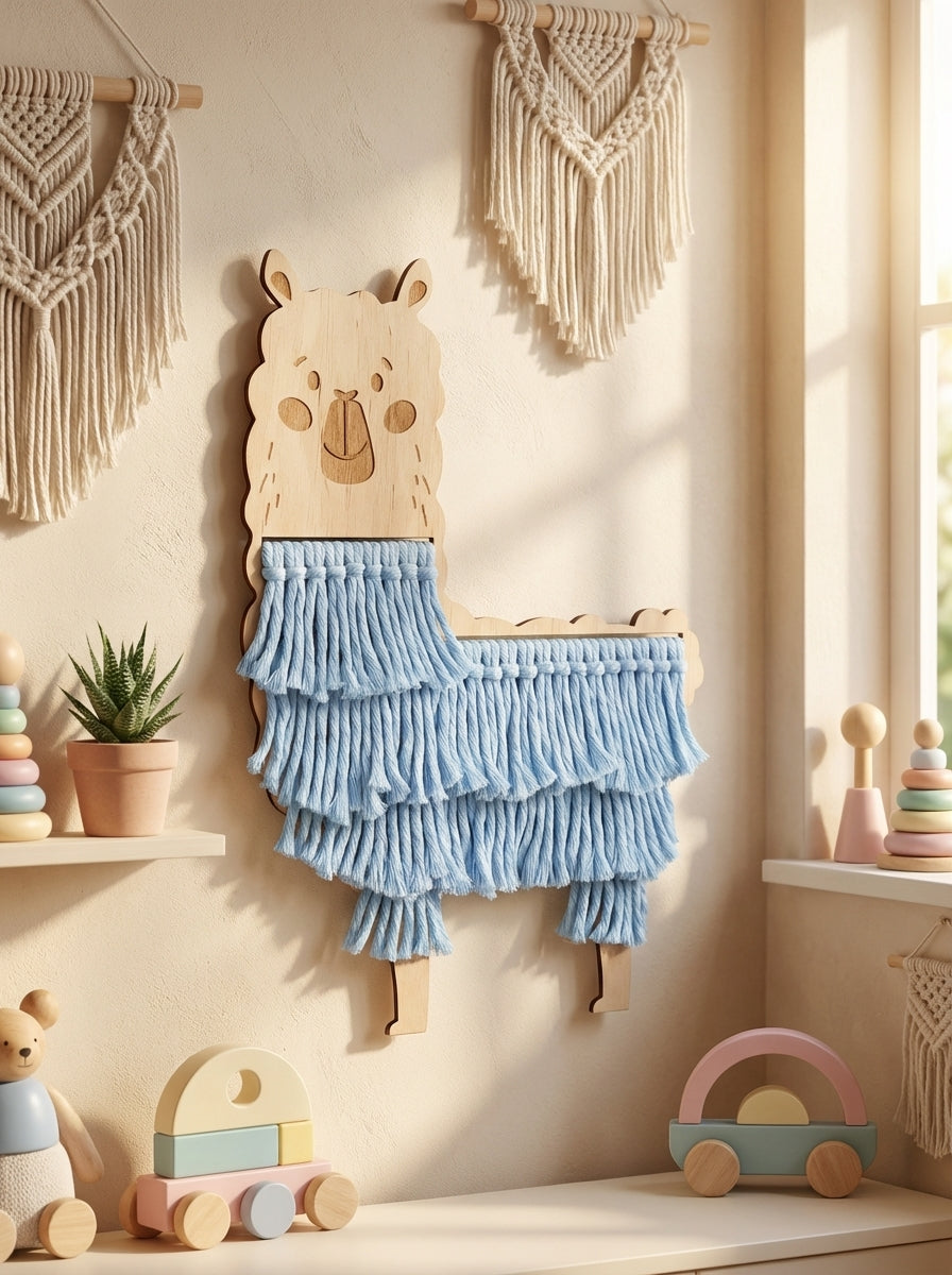 Dřevěný výřez Lama - 30 cm