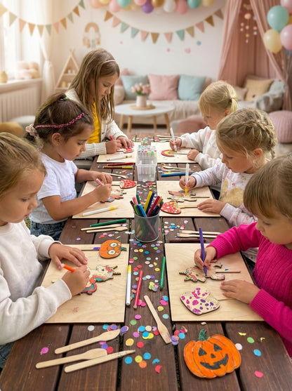 Dřevěné zápichy pro vaší dětskou dílničku (oslavy, akce, dětské koutky)