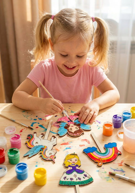 Kreativní sada - Dřevěné zápichy s barvami (všechny kolekce na jednom místě)