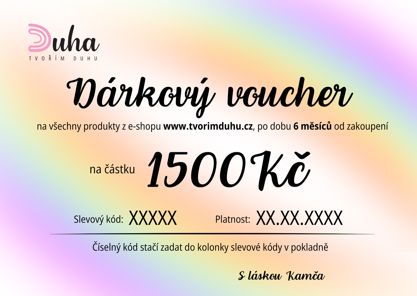 Dárkový voucher - PDF k vytištění