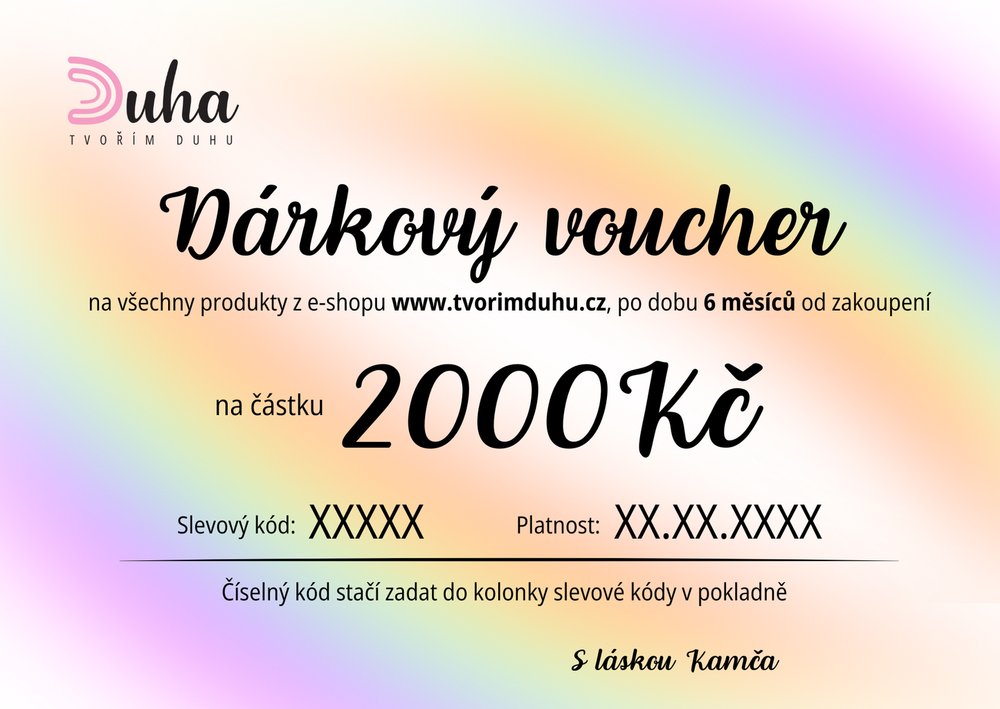 Dárkový voucher - PDF k vytištění