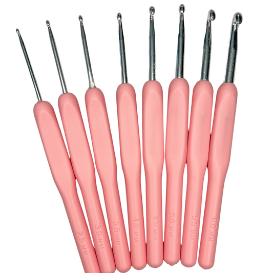 Háček na háčkování s plastovou rukojetí vel. 2,5-6