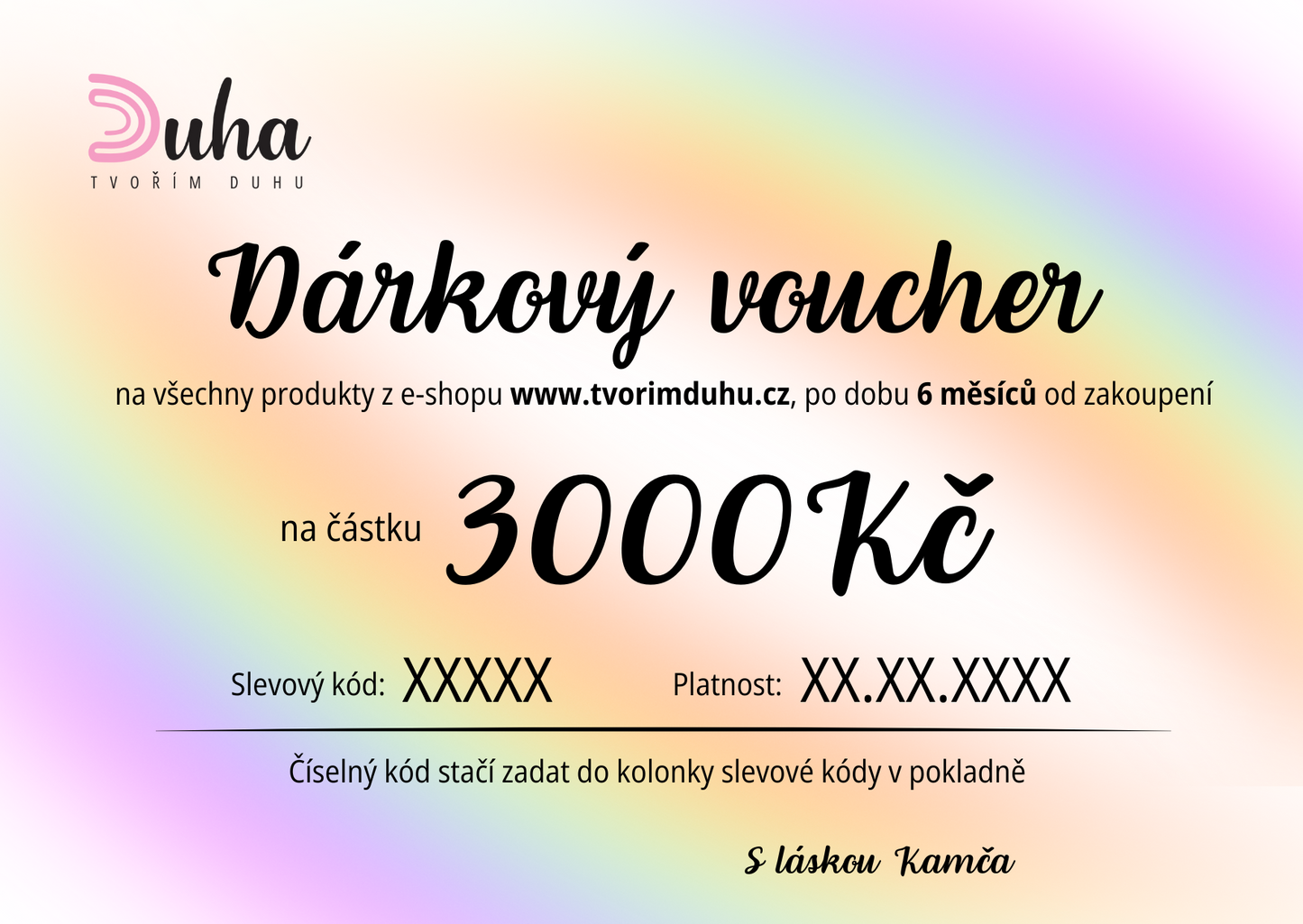Dárkový voucher - PDF k vytištění