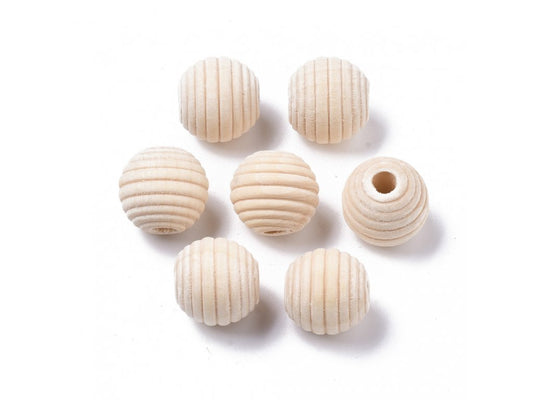 Dřevěný korálek - Vroubkovaný (více velikostí)