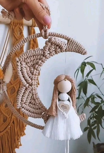 Dřevěný měsíc - 30 cm