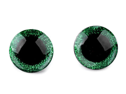 Třpytivé oči s pojistkou 25 mm (Macramé sova)