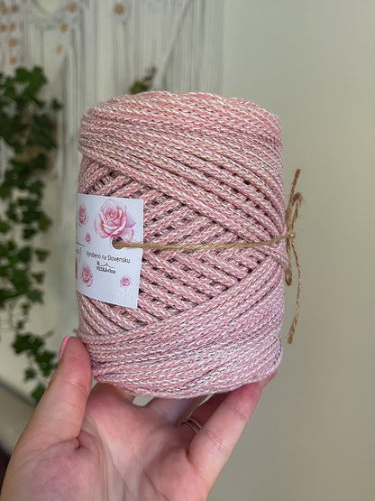 Duhová příze 3 mm - 🌸 POUPĚNKA (nerozčesatelná)