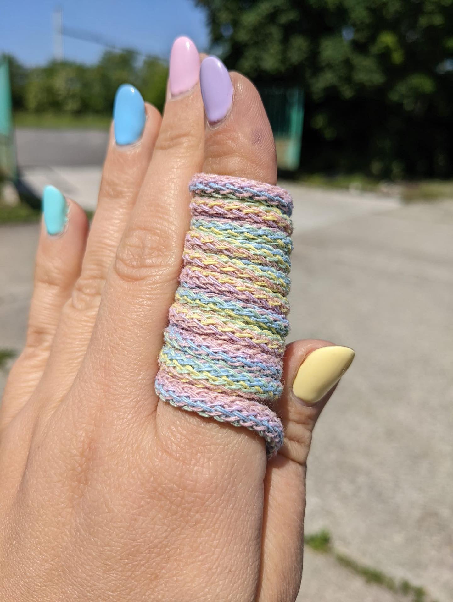 Duhová příze 3 mm - 🌈 PASTELKA (nerozčesatelná)