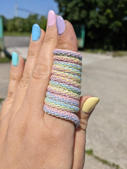 Duhová příze 3 mm - 🌈 PASTELKA (nerozčesatelná)