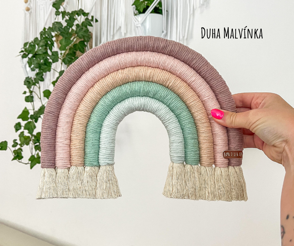 Kreativní sada - Velká Macramé Duha (více kombinací)