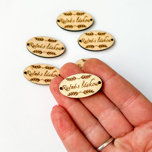 Dřevěný OVÁL s nápisem - ČESKÉ NÁPISY