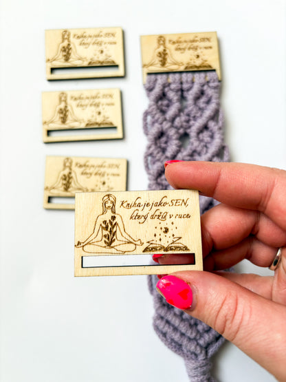 Dřevěná záložka do knížky - k dotvoření