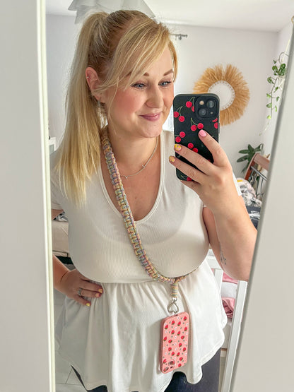 Držák na popruh na telefon (průhledný)